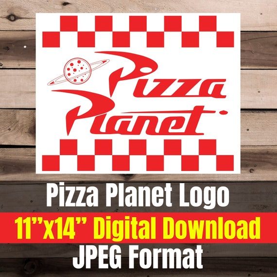 Pizza Planet logo JPEG digital download Toy Story birthday | Etsy