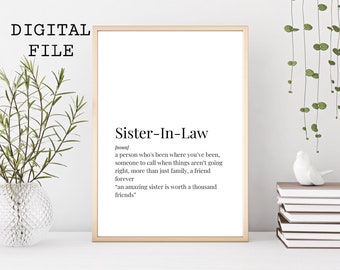 Sister in law | Etsy