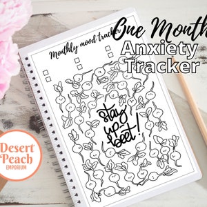 Beet Mood Tracker Coloring Page: Printable Bujo Habit Tracker (Digital Download)