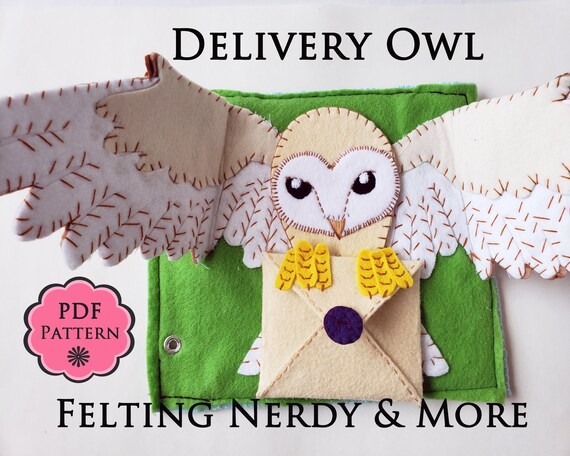 Felt Owl Pattern Quiet Book Page Mail Delivery Owl Felt Etsy