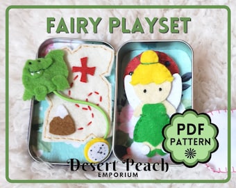 Felt Fairy Doll Sewing Pattern: Altoid Tin Playset (PDF Pattern)
