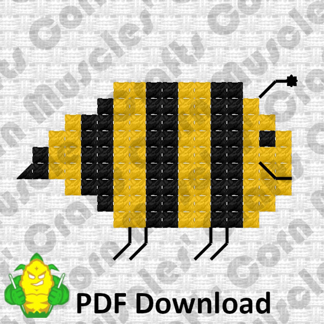 Happy Bee PDF Cross-stitch Pattern - Etsy Israel