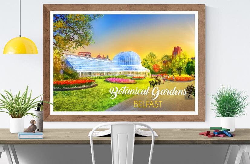 Belfast Print:  Botanical Gardens