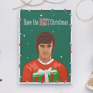 George Beste Manchester Utd-kerstkaart