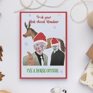 Gummibanditen "Pferd draußen" Weihnachtskarte