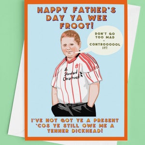 Ya Wee Froot Funny Belfast Meme Carte de fête des pères