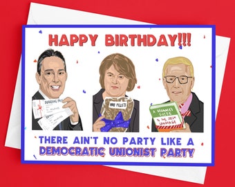 DUP Birthday Card - Northern Irish Humour