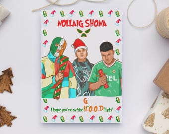 Tarjeta navideña irlandesa de la rótula