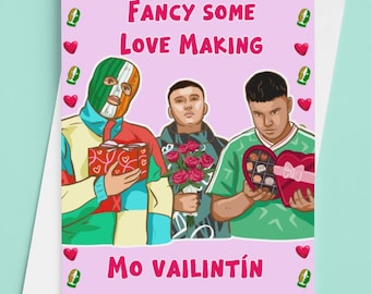 Tarjeta de San Valentín irlandesa con rótula