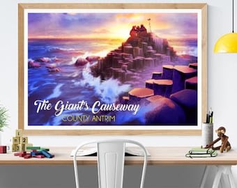Giant's Causeway Print / Artwork, Causeway Coast, Northern Ireland