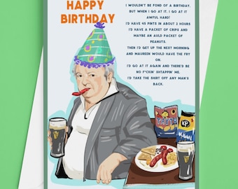 Pintman Paddy Losty  Funny  Irish Birthday Card