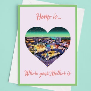 El hogar es donde está tu madre Tarjeta del Día de la Madre de Belfast
