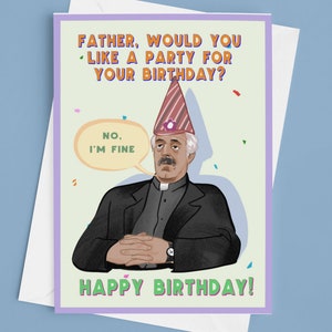 Vader Ted 'Father Stone' verjaardagskaart