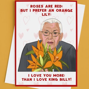 Ian Paisley 'Orange Lily' Valentinstag-Karte