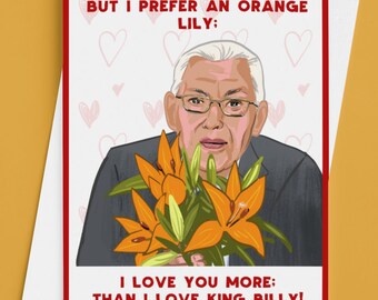 Ian Paisley ‘Orange Lily’ Valentines Day Card