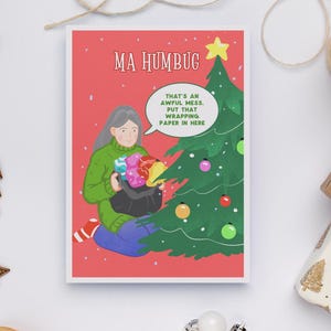 Cartão de Natal irlandês Ma Humbug