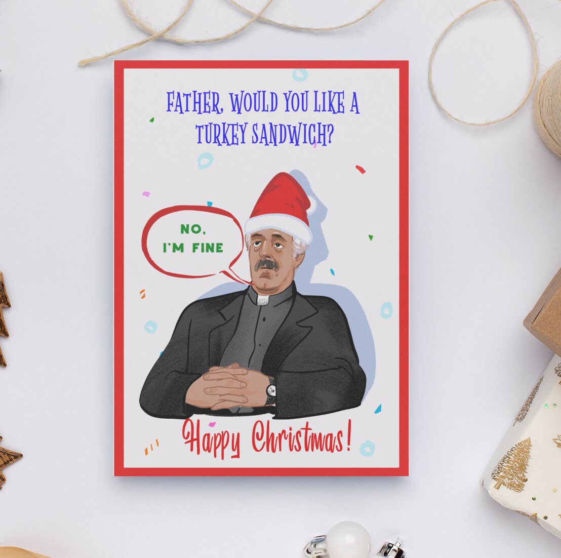 Father Ted 'Father Stone' Christmas Card