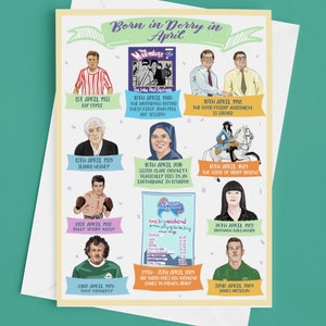 Nacido en Derry en abril Greetings Card