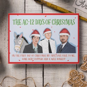 Line of Duty AC-12 Dagen van Kerstmis Kerstkaart