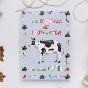 Cartão de Natal Culchie Mooey Christmas Cow