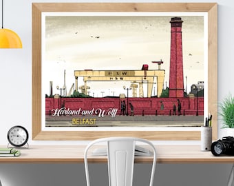 Belfast Print Artwork: Harland and Wolff