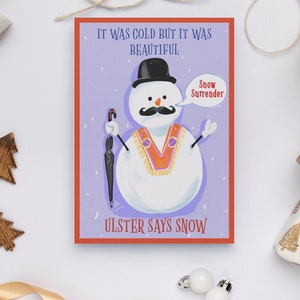 The Sash/ Snow Surrender Funny Protestant Christmas Card