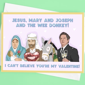 Ted Hastings Line of Duty 'Jesus, Mary & Joseph and the Wee Donkey' Tarjeta de San Valentín