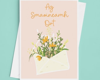Ag Smaoineamh Ort/ Thinking of you Irish Language Card