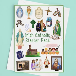 Kit de inicio católico irlandés Bautizo divertido / Tarjeta de bautismo