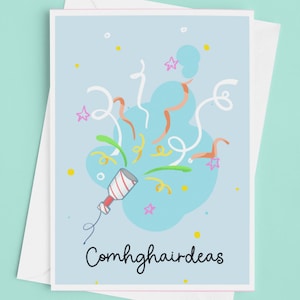 Carte Comhghairdeas/ Félicitations en langue irlandaise