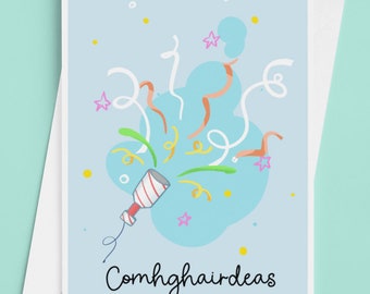 Comhghairdeas/ Congratulations Irish Language Card