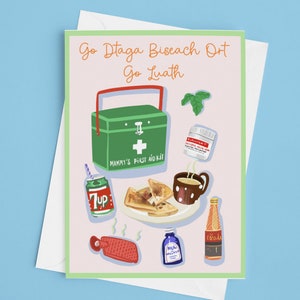 Carte de rétablissement Go Dtaga Biseach Ort Go Luath en langue irlandaise