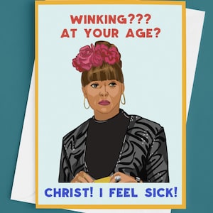 Tarjeta de felicitación de la tía Sarah de Derry Girls