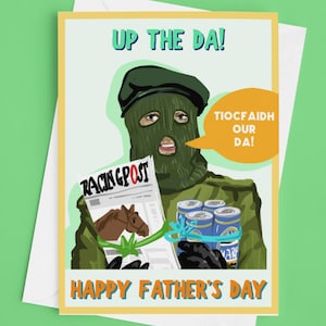 Up the Da Noord-Ierse humor Vaderdagwenskaart