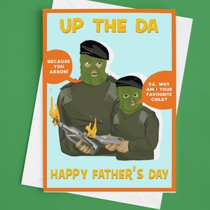 Up the Da Arson Noord-Ierse Humor Vaderdagkaart