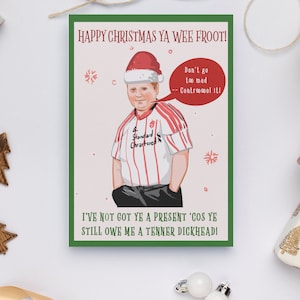 Ya Wee Froot grappige memekerstkaart Belfast