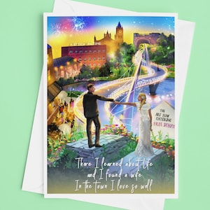 Derry La città che amo così bene le mani attraverso dividere matrimonio / San Valentino card