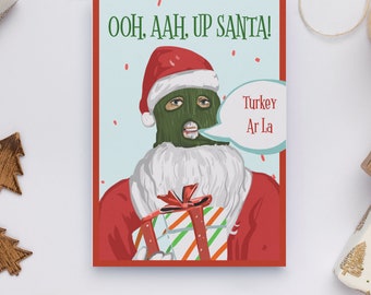 Ooh Aah Up Santa Funny Irish Republican Christmas Card