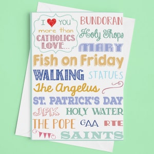 Derry Girls Je t’aime plus que les catholiques aiment ... Carte Valentines