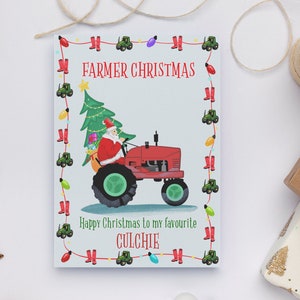 Cartão de Natal do Natal do Fazendeiro Culchie