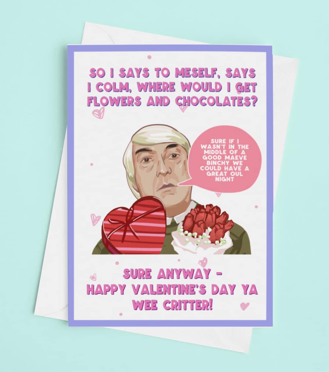 Derry Girls Uncle Colm Valentine's Day Greetings Card Etsy