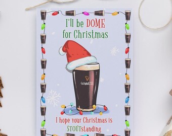 Tarjeta navideña con Guinness STOUTstanding