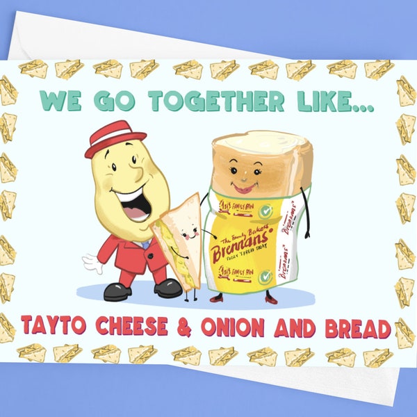 Tayto Crisp Sandwich Carte de Saint-Valentin Irlande du Nord