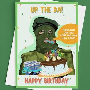 Up the Da Noord-Ierse humor verjaardagskaart vader