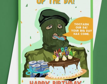 Up the Da Northern Irish Humour Father Birthday Card