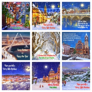 4 paquete Derry Christmas Greetings Cards Mix and Match