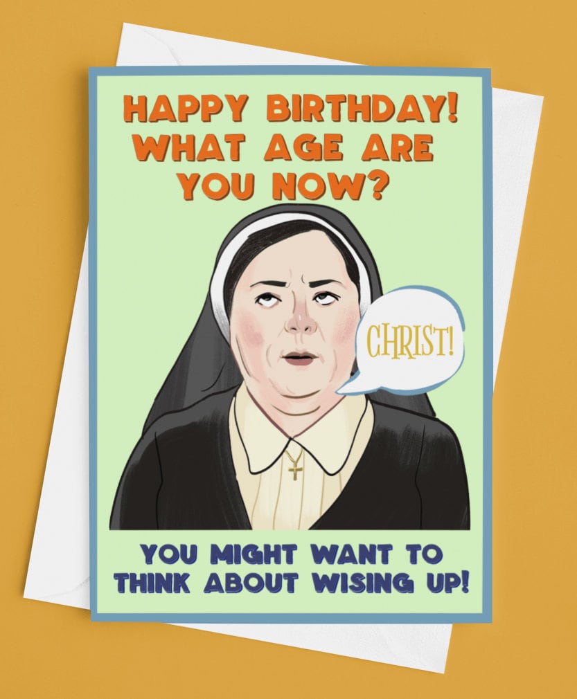 Derry Girls Sœur Michael Joyeux Anniversaire Carte De Vœux Etsy France