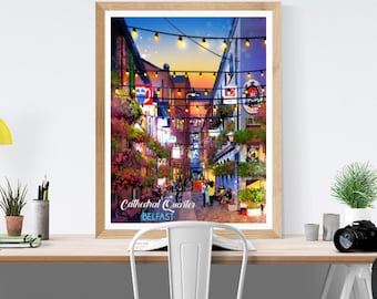 Belfast Print Poster: Cathedral Quarter