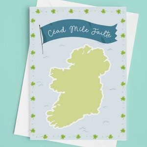 Cead Mile Failte/ Cartão de boas-vindas em língua irlandesa