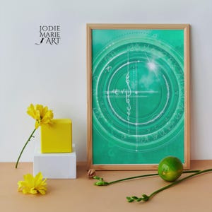 Harmony - A3 Print of Original Artwork- Green -